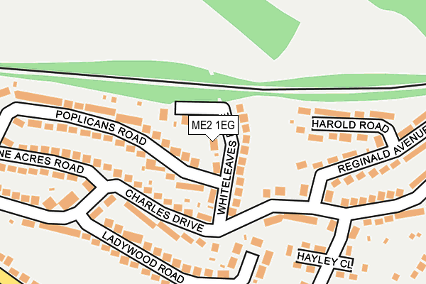 ME2 1EG map - OS OpenMap – Local (Ordnance Survey)