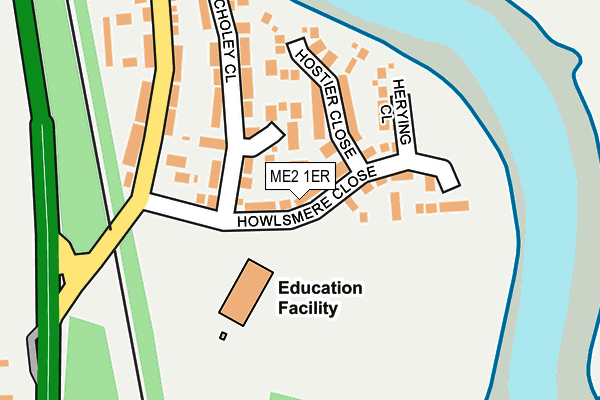 ME2 1ER map - OS OpenMap – Local (Ordnance Survey)