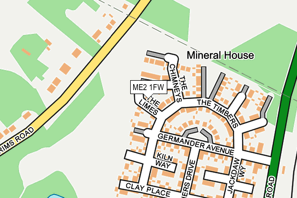 ME2 1FW map - OS OpenMap – Local (Ordnance Survey)