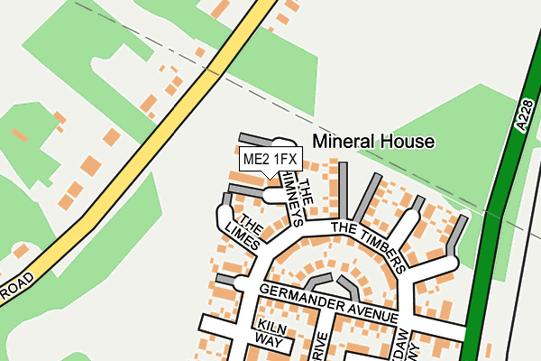ME2 1FX map - OS OpenMap – Local (Ordnance Survey)