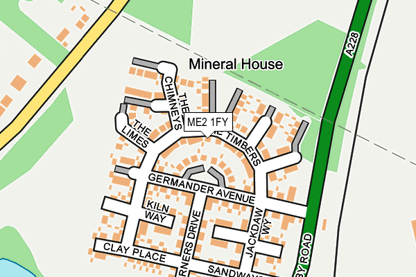 ME2 1FY map - OS OpenMap – Local (Ordnance Survey)
