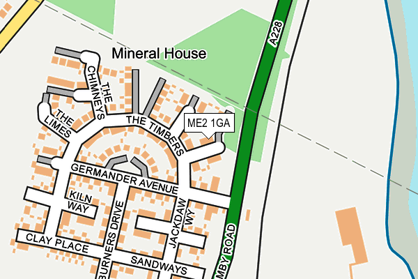 ME2 1GA map - OS OpenMap – Local (Ordnance Survey)
