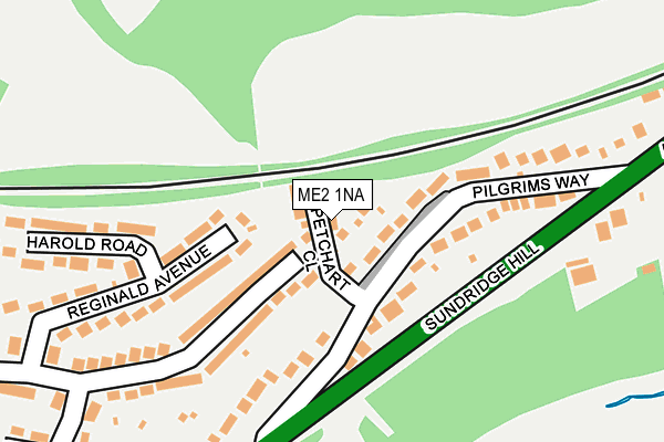 ME2 1NA map - OS OpenMap – Local (Ordnance Survey)