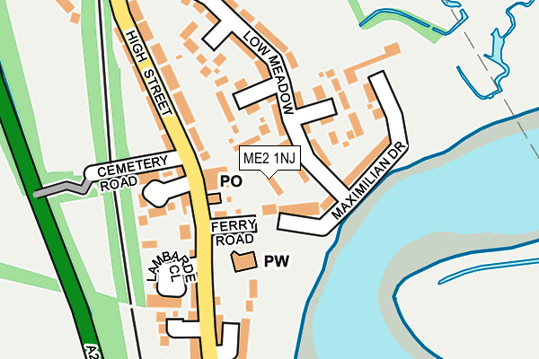 ME2 1NJ map - OS OpenMap – Local (Ordnance Survey)