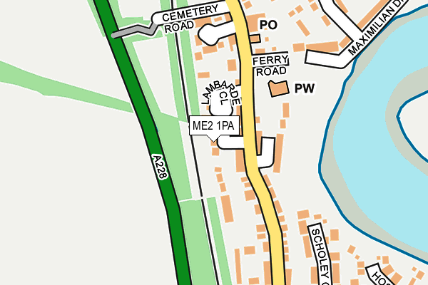 ME2 1PA map - OS OpenMap – Local (Ordnance Survey)