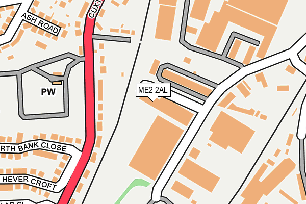 ME2 2AL map - OS OpenMap – Local (Ordnance Survey)