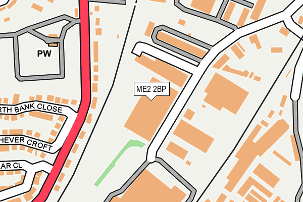 ME2 2BP map - OS OpenMap – Local (Ordnance Survey)