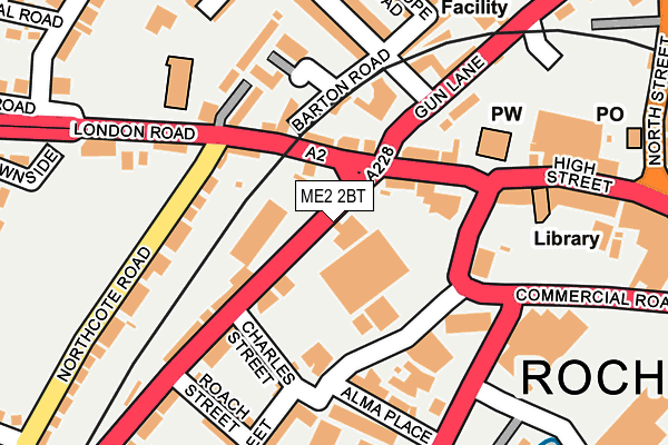 ME2 2BT map - OS OpenMap – Local (Ordnance Survey)