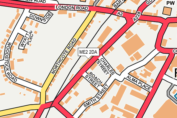 ME2 2DA map - OS OpenMap – Local (Ordnance Survey)
