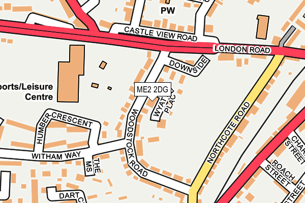 ME2 2DG map - OS OpenMap – Local (Ordnance Survey)