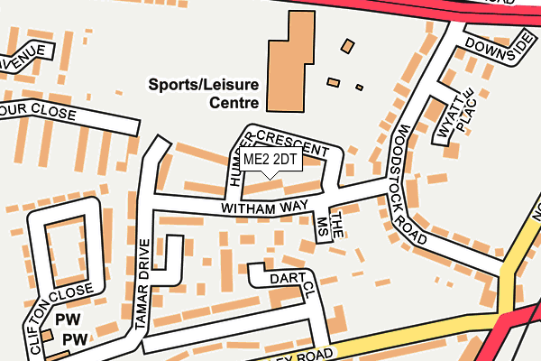 ME2 2DT map - OS OpenMap – Local (Ordnance Survey)