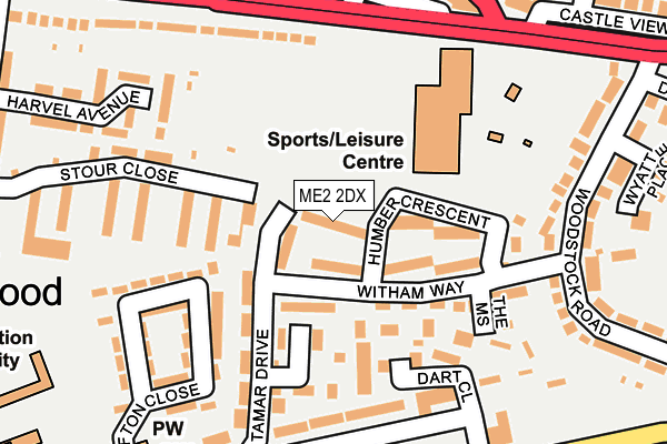 ME2 2DX map - OS OpenMap – Local (Ordnance Survey)