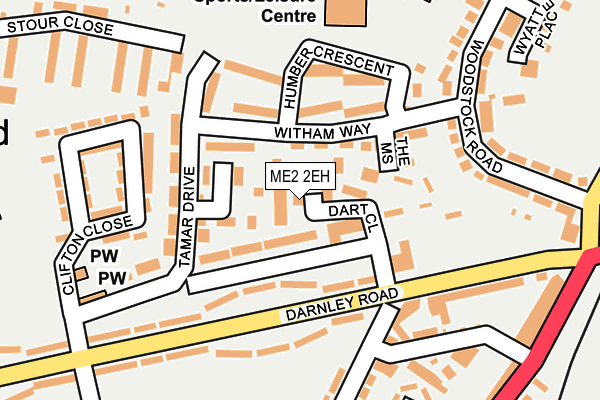 ME2 2EH map - OS OpenMap – Local (Ordnance Survey)