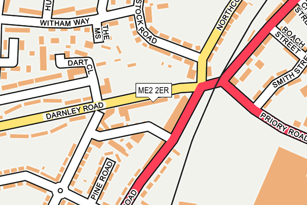 ME2 2ER map - OS OpenMap – Local (Ordnance Survey)