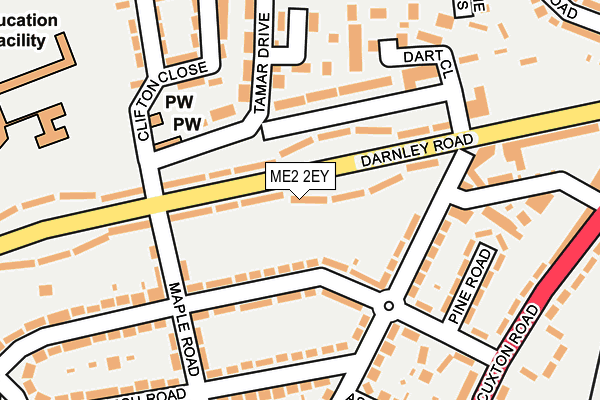 ME2 2EY map - OS OpenMap – Local (Ordnance Survey)