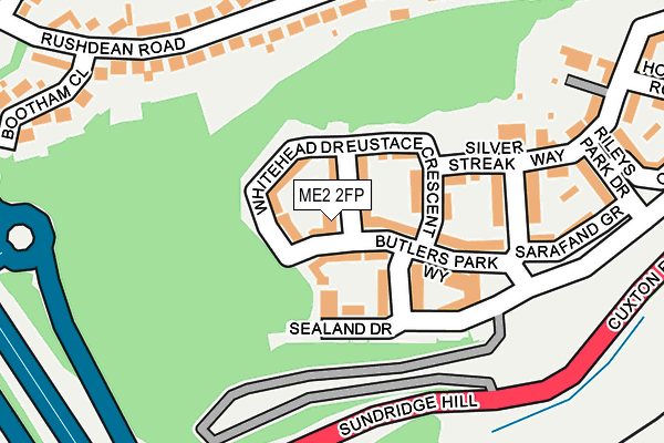 ME2 2FP map - OS OpenMap – Local (Ordnance Survey)