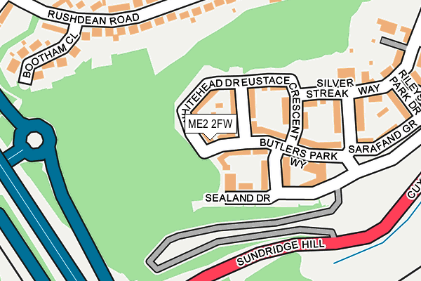 ME2 2FW map - OS OpenMap – Local (Ordnance Survey)
