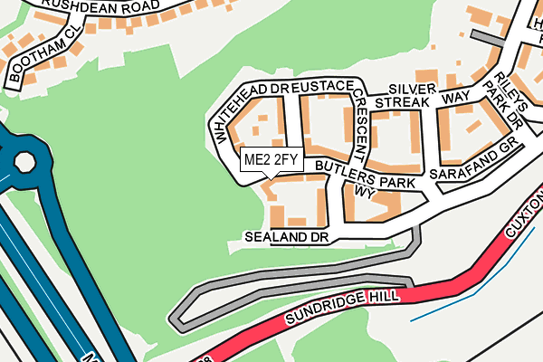 ME2 2FY map - OS OpenMap – Local (Ordnance Survey)