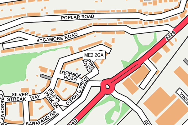 ME2 2GA map - OS OpenMap – Local (Ordnance Survey)