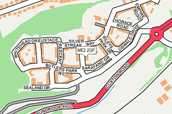 ME2 2GF map - OS OpenMap – Local (Ordnance Survey)