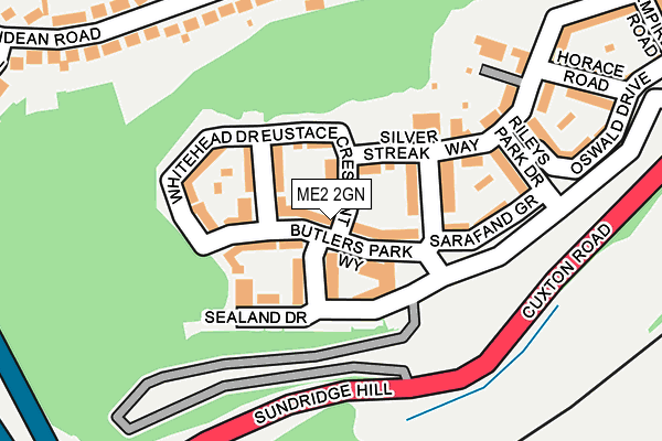 ME2 2GN map - OS OpenMap – Local (Ordnance Survey)