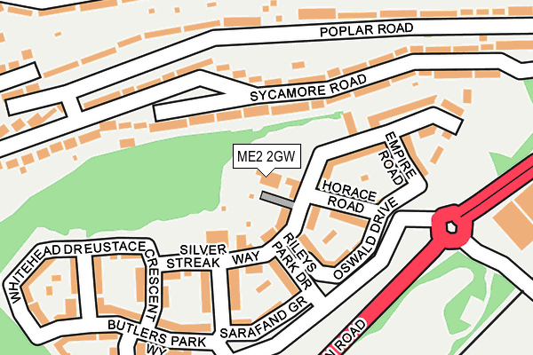 ME2 2GW map - OS OpenMap – Local (Ordnance Survey)