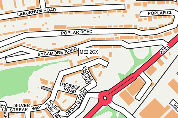 ME2 2GX map - OS OpenMap – Local (Ordnance Survey)