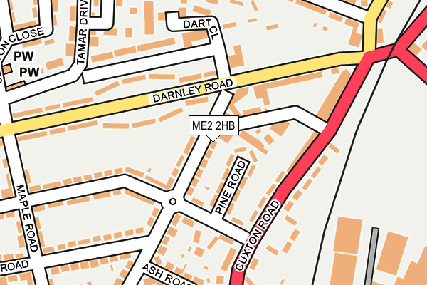 ME2 2HB map - OS OpenMap – Local (Ordnance Survey)