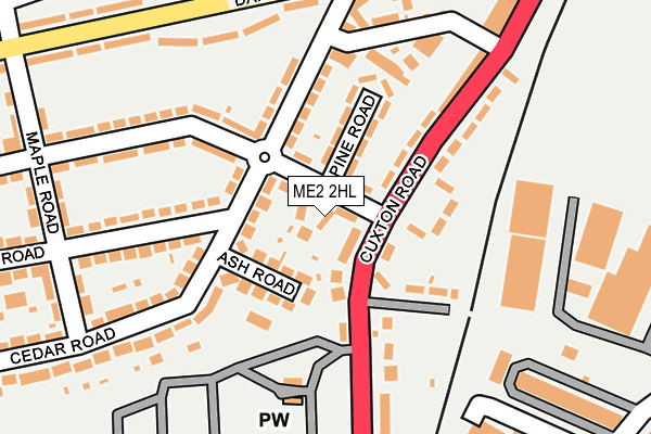 ME2 2HL map - OS OpenMap – Local (Ordnance Survey)