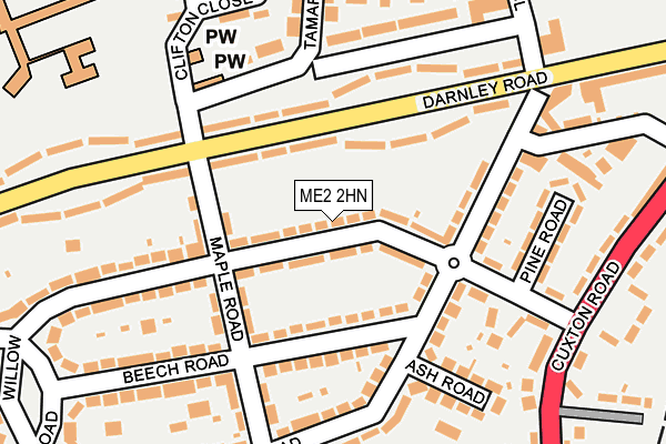 ME2 2HN map - OS OpenMap – Local (Ordnance Survey)