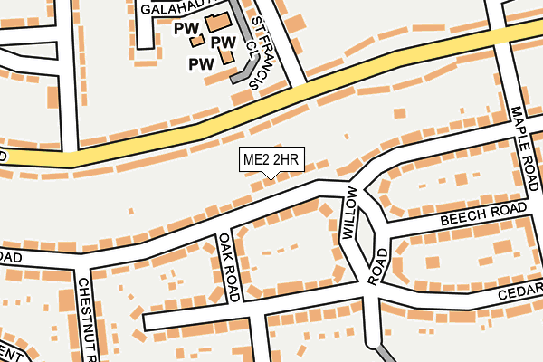 ME2 2HR map - OS OpenMap – Local (Ordnance Survey)