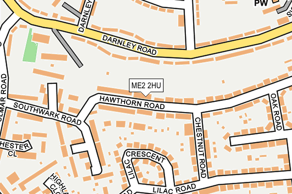 ME2 2HU map - OS OpenMap – Local (Ordnance Survey)