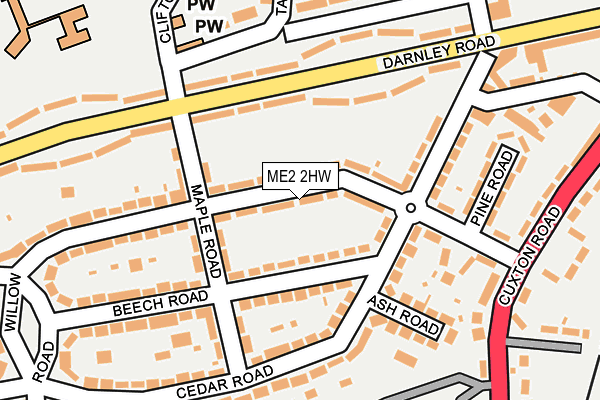 ME2 2HW map - OS OpenMap – Local (Ordnance Survey)