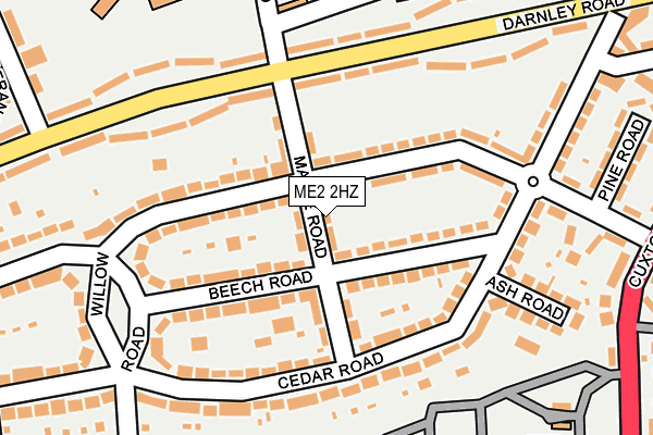 ME2 2HZ map - OS OpenMap – Local (Ordnance Survey)