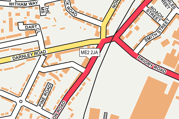 ME2 2JA map - OS OpenMap – Local (Ordnance Survey)