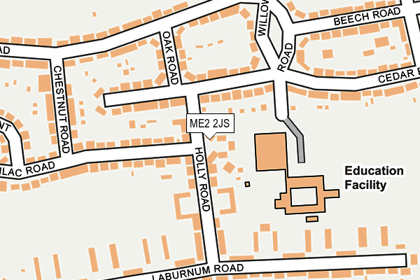 ME2 2JS map - OS OpenMap – Local (Ordnance Survey)