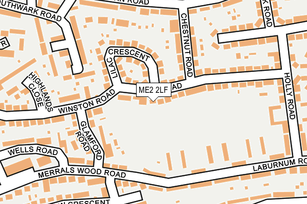 ME2 2LF map - OS OpenMap – Local (Ordnance Survey)