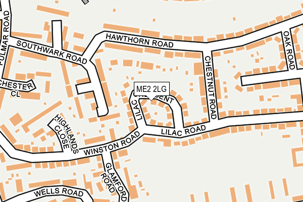 ME2 2LG map - OS OpenMap – Local (Ordnance Survey)