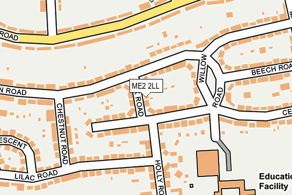 ME2 2LL map - OS OpenMap – Local (Ordnance Survey)