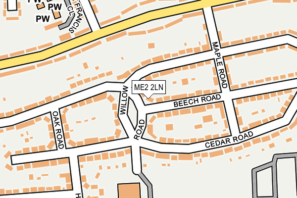 ME2 2LN map - OS OpenMap – Local (Ordnance Survey)