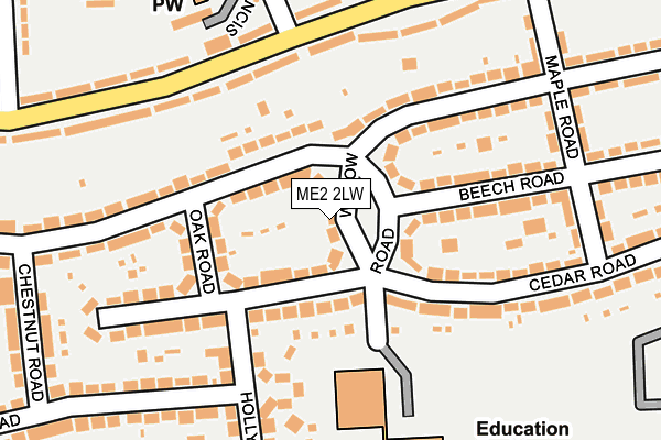 ME2 2LW map - OS OpenMap – Local (Ordnance Survey)