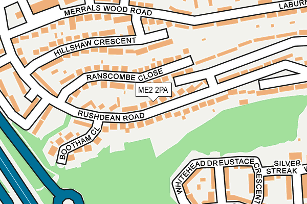 ME2 2PA map - OS OpenMap – Local (Ordnance Survey)