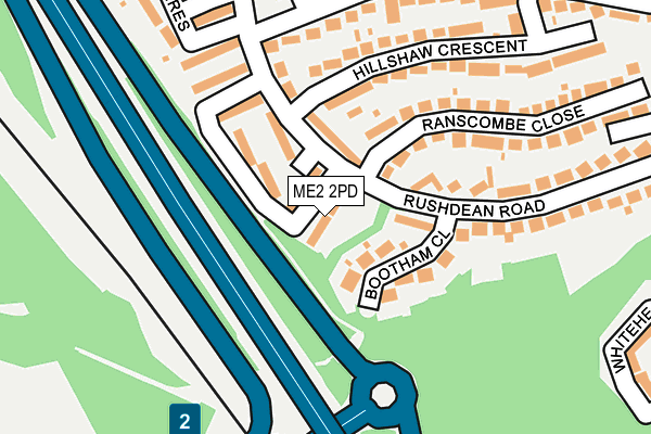 ME2 2PD map - OS OpenMap – Local (Ordnance Survey)