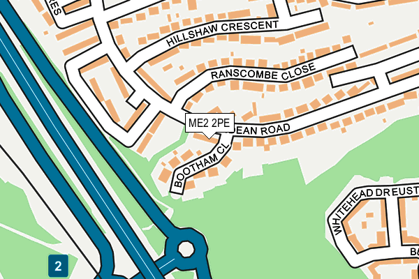 ME2 2PE map - OS OpenMap – Local (Ordnance Survey)