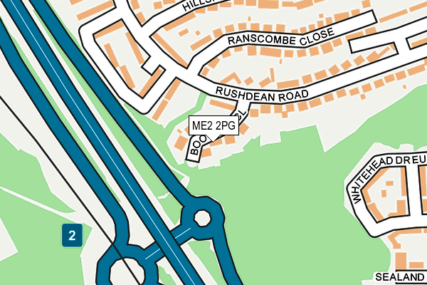 ME2 2PG map - OS OpenMap – Local (Ordnance Survey)
