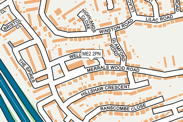 ME2 2PN map - OS OpenMap – Local (Ordnance Survey)
