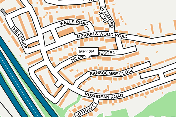 ME2 2PT map - OS OpenMap – Local (Ordnance Survey)