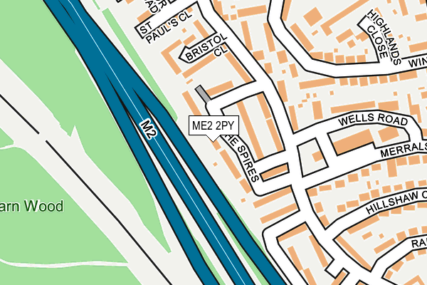 ME2 2PY map - OS OpenMap – Local (Ordnance Survey)