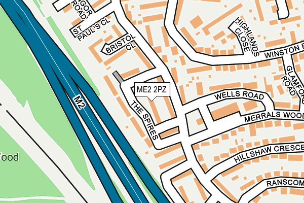 ME2 2PZ map - OS OpenMap – Local (Ordnance Survey)