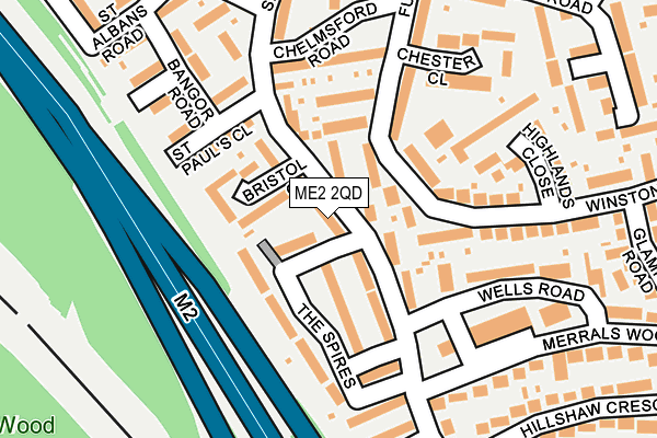 ME2 2QD map - OS OpenMap – Local (Ordnance Survey)